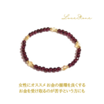 女性にオススメ お金の循環を良くする ガーネット シトリン パワーストーンブレスレット 天然石