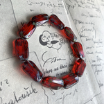【2コセット】JIRI＊IVANA#czech beads#チェコビーズ　rectangle15✖️8㍉ garnet red/picasso