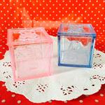 キューブ型小物入れ２色セット【ベビーシャワー】
