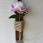 一輪挿し木製【WALLflower】壁掛け