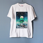 架空の星空喫茶 "星空のメロンソーダ" Tシャツ WHITE（men&women）