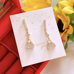 レディースෆ˚*お洒落 ジルコニア✨️ミニミニバッグ👜🛍️ハンドメイド ピアス イヤリング アクセサリー