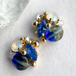blue bijou ピアス/イヤリング　クリスタルガラス　お呼ばれ　カラードレス　ビジュー