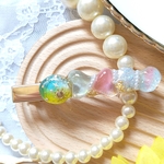 【ヘアクリップ】シャリシャリDropひまわり〜青空〜　レジン
