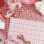苺リボンのちょっと厚紙5枚🍓🎀