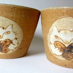 ★再入荷！長田めぐみ＊猫のフリーカップ E