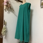 お盆価格　ハーフリネン　ワンピース💕