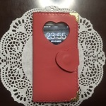 本革のiPhone6　ハートのケース ローズピンク