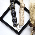 ストラップショルダー　インド刺繍リボン　スマホショルダー　ネックショルダー　バッグショルダー　フェイクレザー　ショルダーストラップ　