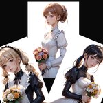 【8月新作】05-002★コラージュステッカー  花束カラーバリエーション系