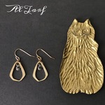ゴールドフープとクリスタルの雫ピアス 