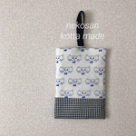 new//蝶ネクタイねこさん  ハンドメイド 上履き袋