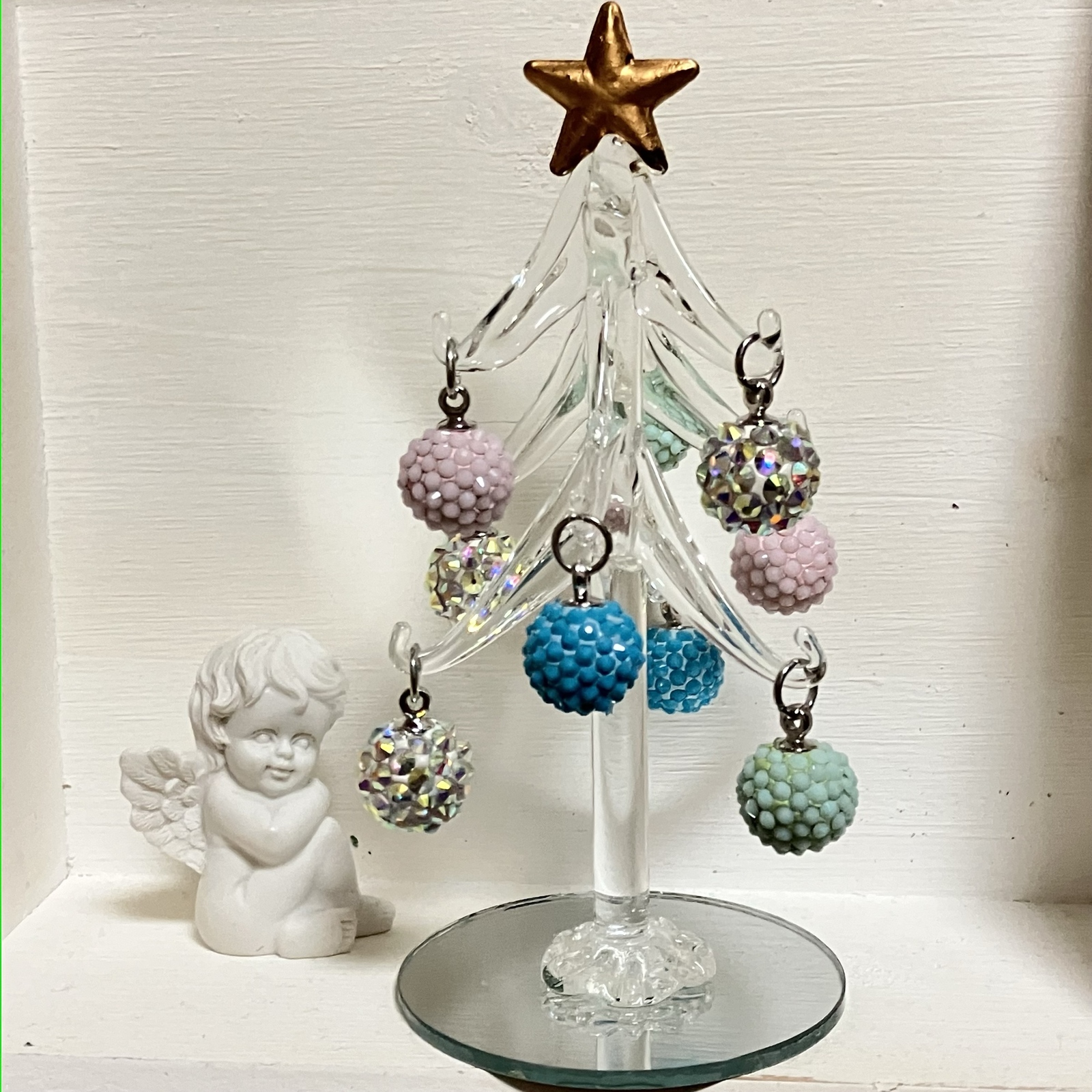 クリスタルデコ スワロフスキーデコボールのクリスマスツリー