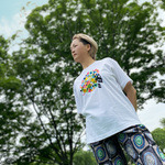 刺繍☆T-shirt／花とアフロ
