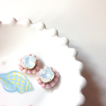 Czech Beadsピアス（pink）