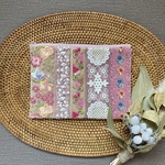 縦15×横20/フラットポーチ/インド刺繡リボン/パッチワークポーチ/ピンク系①