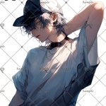 【F118】teatea.オリジナル 人物ステッカー