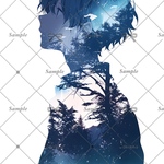 【F119】teatea.オリジナル 人物ステッカー