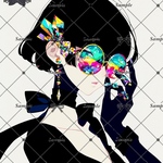 【F136】teatea.オリジナル 人物ステッカー