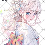【F172】teatea.オリジナル 人物ステッカー