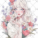 【F209】teatea.オリジナル 人物ステッカー