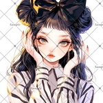 【F248】teatea.オリジナル 人物ステッカー