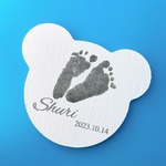 送料無料⭐︎手形・足形👣記念♡珪藻土コースター(コースター/記念コースター/珪藻土/プレゼント/刻印コースター/手形・足形/出生記念/敬老の日)