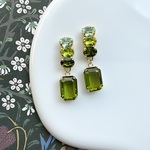 colorful gem “olive” pierce / earring