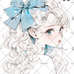 【F357】teatea.オリジナル 人物ステッカー
