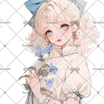  【F382】teatea.オリジナル 人物ステッカー