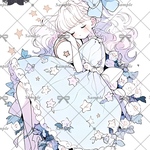 【F386】teatea.オリジナル 人物ステッカー
