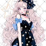 【F387】teatea.オリジナル 人物ステッカー