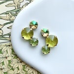 crystal fans “lime” pierce / earring