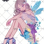  【F427】teatea.オリジナル 人物ステッカー