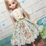 リカちゃん服ワンピース　〜クラシックフラワー〜