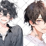 【F483】teatea.オリジナル 人物ステッカー