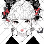 【F492】teatea.オリジナル 人物ステッカー