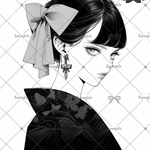 【F496】teatea.オリジナル 人物ステッカー