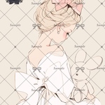  【F531】teatea.オリジナル 人物ステッカー