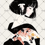 【F535】teatea.オリジナル 人物ステッカー