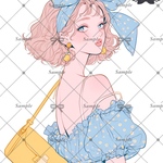  【F537】teatea.オリジナル 人物ステッカー