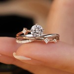 Moissanite planet ring