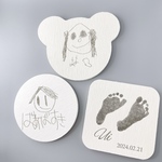 送料無料⭐︎子どもの似顔絵🌼記念♡珪藻土コースター3種類から選べる！(コースター/記念コースター/珪藻土/プレゼント/刻印コースター/似顔絵/似顔絵グッズ/敬老の日)