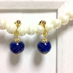 再販 ✨夜空の星✨ラピスフレークイヤリング・ピアス