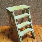 【ミニチュア】木製ステップスツール