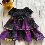 犬服 ハロウィンワンピース パープル