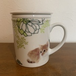 猫ちゃん　茶漉し付き　マグカップ B