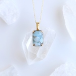 gemstone jewelry ラリマーのネックレス　