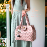 1点物🩷2パターンお楽しみ頂ける便利で大人なトートバッグ👜【610】合皮ハートキルティング生地