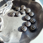 【4コセット】#czech beads#チェコビーズ　spiral13㍉ grape/bronze